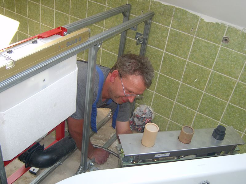 Sanitärinstallation in einem Kraus-Projekt